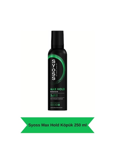 Syoss Max Hold Mega Güçlü Tutuş Saç Köpüğü 250 ML