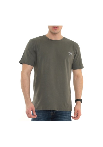 Raru %100 Pamuk T-shirt Gravıs Haki Haki