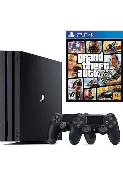 Sony Playstation 4 Pro 1 TB Oyun Konsolu + 2 Kol + Gta 5 (İthalatçı Garantili)