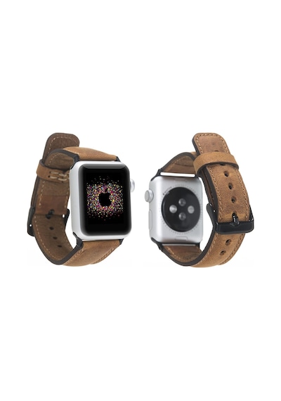 Bouletta Apple Uyumlu  Watch 42-44-45 MM Deri Kordon Taba