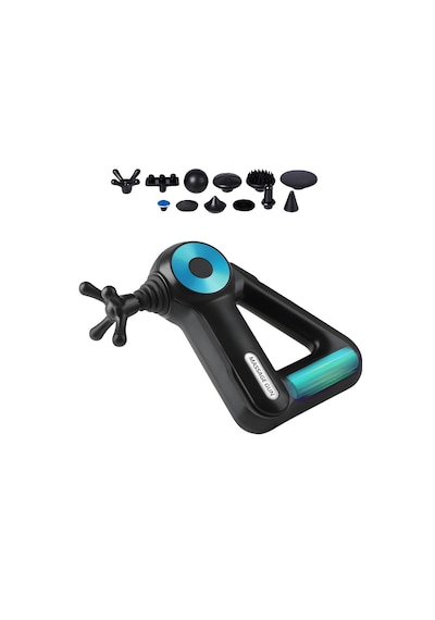 Smayling 12 Başlıklı Profesyonel Masaj Tabancası Yüksek Torklu Motor Ergonomik Tutma Kollu Derin Masaj Aleti Siyah