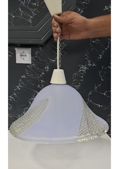 Renkli Cam Avize Çap : 39cm