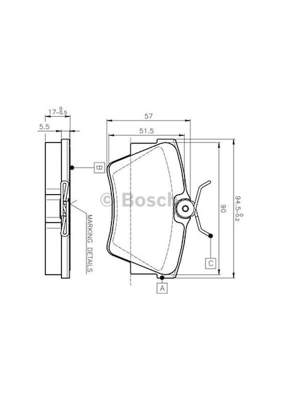 BOSCH 986494040 Fren Balatası Arka Trafic II 01- Trafic III 14- / Vivaro A 01- / Prımastar 02-