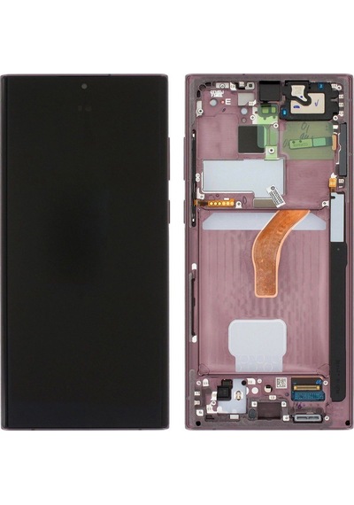 Samsung Galaxy S22 Ultra Sm-s908 Lcd Ekran Dokunmatik Çıtalı Bordo