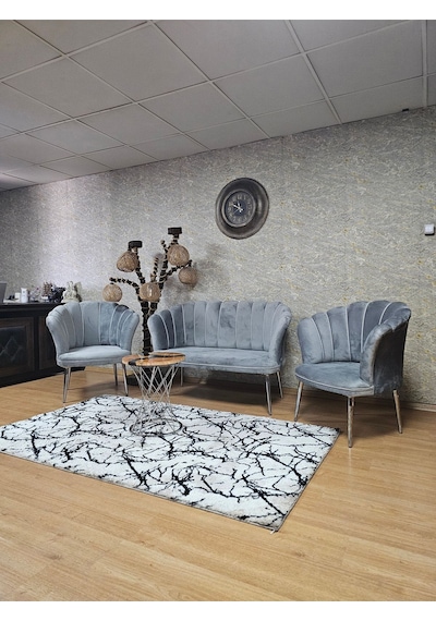 Zafir Papatya Çay Seti Koltuk Takımı Krom Sivriltme Ayak, Balkon, Salon, Ofis, Cafe Koltuk Takımı Gri Zafir Papatya Çay Seti Koltuk Takımı Krom Sivriltme Ayak, Balkon, Salon, Ofis, Cafe Koltuk Takımı Gri