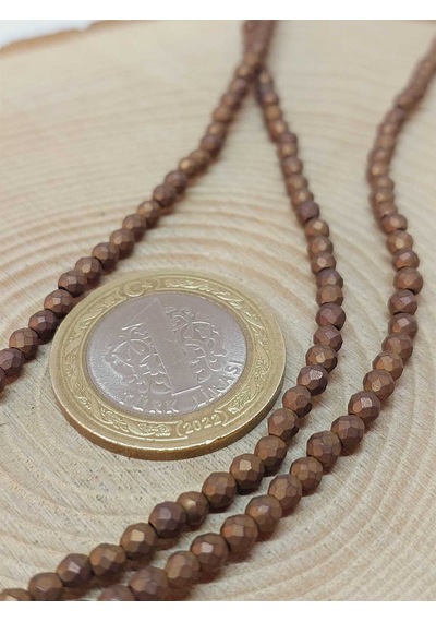 Yasamtohumu Hematit Taşı Faset Kesim Dizi 3mm 54658 Çok Renkli
