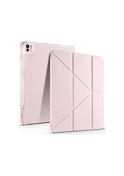 Mey İthalat Apple Uyumlu iPad Air 13 2024 Kılıf Kalemlikli Mars Tablet Kılıfı - Rose Gold Arka Kapak
