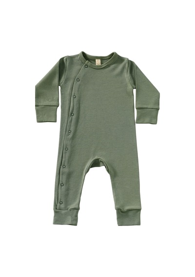 Tinylamb Zeze Unisex 2 Parça Organik Pamuk Bebek Ve Çoçuk Tulumu 2'li Takım Haki-bej