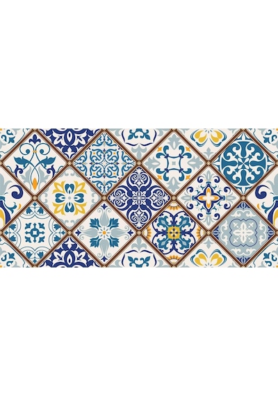 Yer Kaplama Zemin Kaplama Folyosu 65x130 Cm Ottoman Motifs