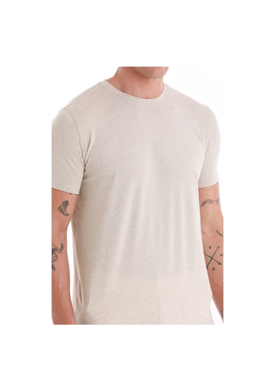 Hatemoğlu Taş Regular Fit Düz Bisiklet Yaka Keten Tişört 35102024c007 Taş