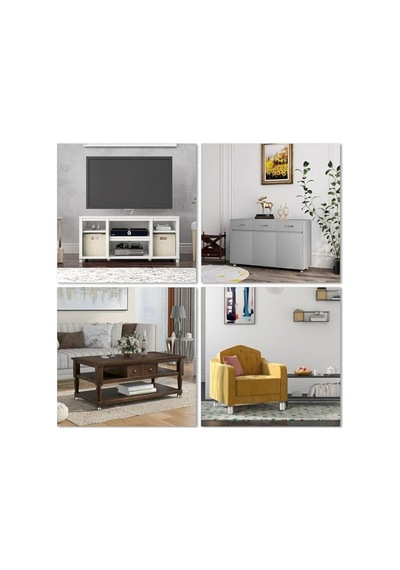 Mobilya Ayağı, Krom Kaplama Metal Baza Ayağı, Koltuk Ve Kanepe İçin Civatalı 8 Adet 15 Cm M8 İnce Diş 6395751