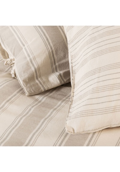 Karaca Home Naturel Line Jerardo Bej Armur Çift Kişilik Nevresim