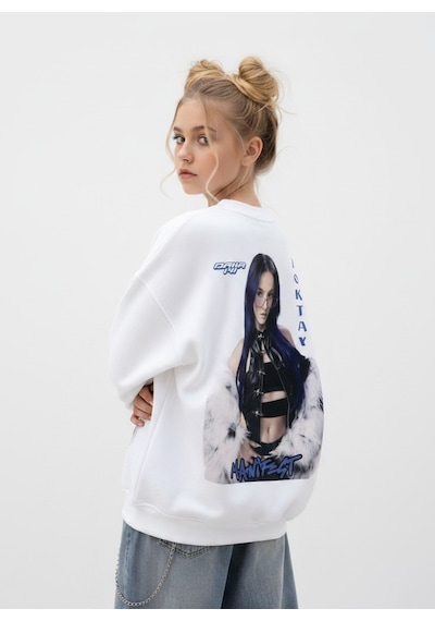 Seabubbles Manifest Zoktay Kız Çocuk Sweatshirt BEYAZ