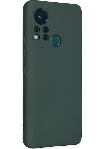 Newface İnfinix Hot 11s Kılıf Nano İçi Kadife Silikon - Koyu Yeşil