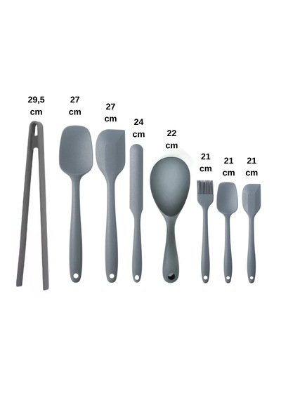 8 Parça Takım Yanmaz Yapışmaz Mutfak Pasta Silikon Yumurta Fırças
