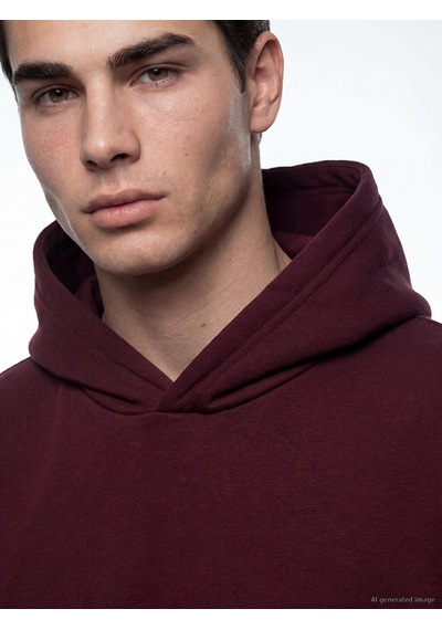 LC Waikiki Lc Waıkıkı Bordo Kanguru Cepli Erkek Hoodie