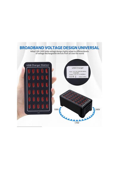 30 Port Usb Şarj Aleti 150w 2.4a Fast Şarj Çoklu Şarj İstasyonu