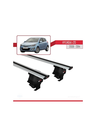 Hyundai İ20 I 2008-2014 Arası İle Uyumlu Ace-4 Ara Atkı Tavan Barı Gri