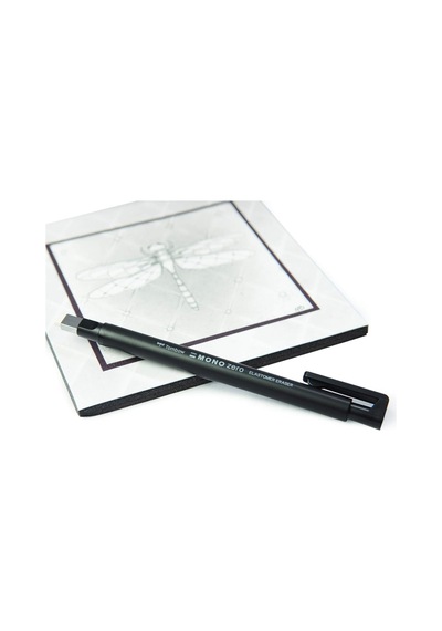 Tombow Mono Zero Kalem Silgi, Yassı Uç, 2,5x5mm, Siyah