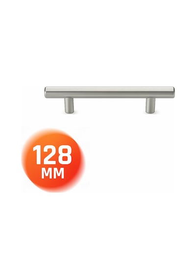 Metal Mobilya Kulbu Mutfak Çekmece Dolap Dolabı Kulpu Kulpları İnox 128 Mm