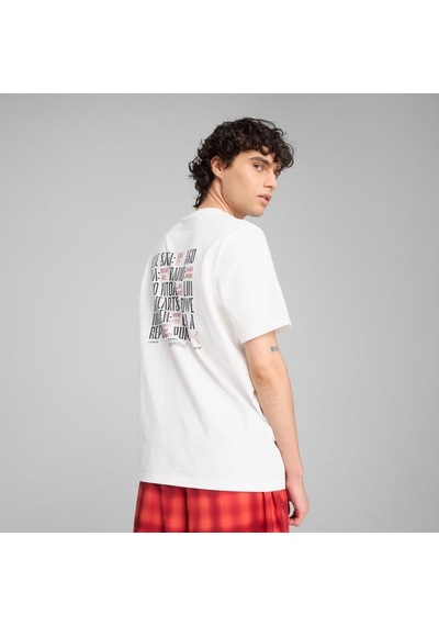 Puma Wardrobe Ess Graphic Tee Erkek Tişört Beyaz