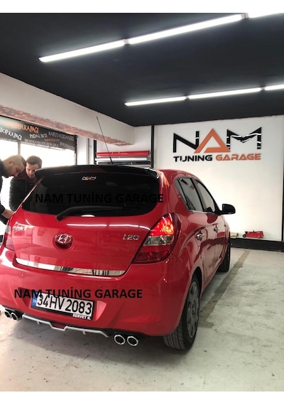 Hyundai İ20 09-14 Arası Arka Tampon Eki Difüzör Çift Egzoz Çıkış