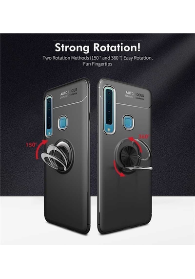 Samsung Galaxy Uyumlu A9 2018 Kılıf Yüzüklü Magnetli Ravel Case