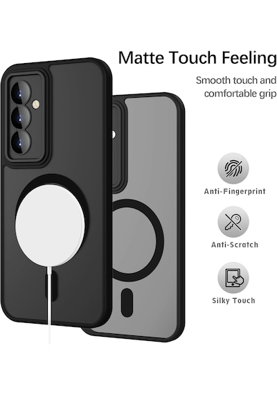 Samsung Galaxy A56 Uyumlu Kılıf Mat Magsafe Özellikli Lensli Korumalı