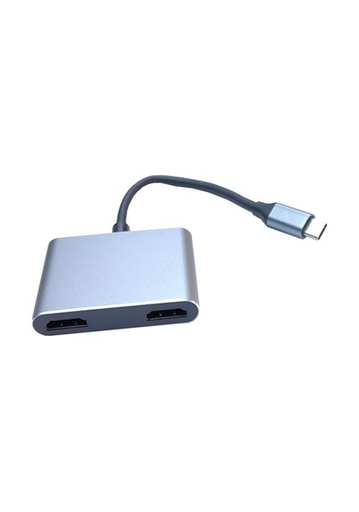 Type-c To 2x Hdmı 1x Usb 3.0 1x Type C Şarj 4 İn 1 Çevirici