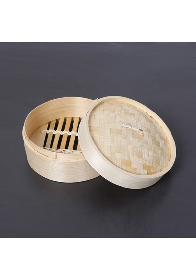 Dim-sum Bambu Buharda Pişirme Ve Saklama Kabı 16 Cm