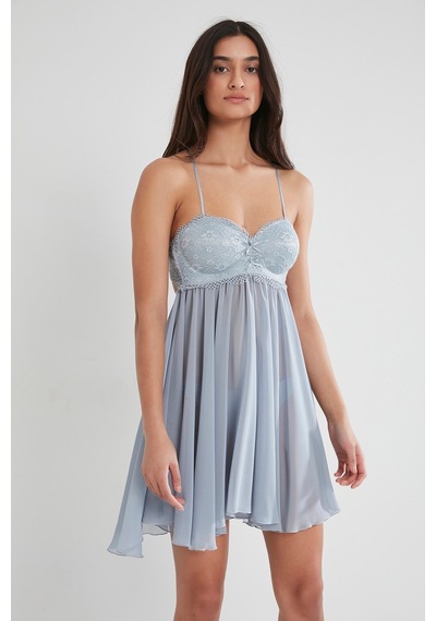 Pierre Cardin 880 Saten Gecelik - Mist Mist