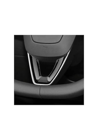 Red Lion Parts Tesla Model Y Juniper / Standart 2025+ Direksiyon Alt U-şekilli Dekoratif Çerçeve Trim Piano Black