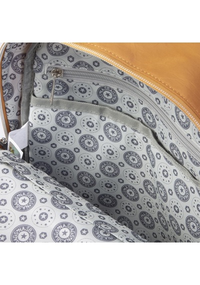 Nas Bag Unisex Büyük Boy Çok Gözlü Su Geçirmez Sırt Çantası Hardal