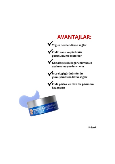 Medipeel Medı-peel Hyaluron Aqua Peptide 9 Ampoule Eye Yoğun Nemlendirici Peptidli Göz Altı Hidrojel Pedleri