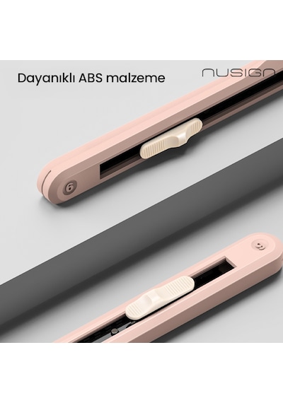 Nusıgn Maket Bıçağı 9mm Sk5 Çelik 13 Parça Kırılabilir Bıçak Beyaz