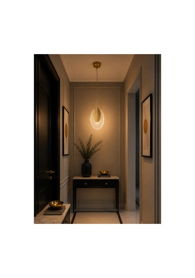 Viola Modern Tasarım Gold 3 Renk Sarı Günışığı Ve Beyaz - Ledli Banyo - Mutfak - Salon Ledli Sarkıt Altın