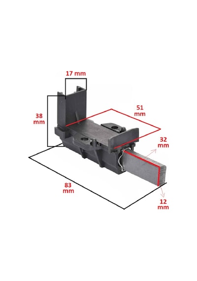 Arçelik Uyumlu 7104Ht Çamaşır Makinesi Motor Kömürü Kılıflı Çeneli - 557140426