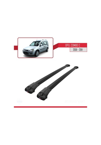 Opel Combo C 2001-2011 Arası İle Uyumlu Ace-1 Ara Atkı Tavan Barı Siyah
