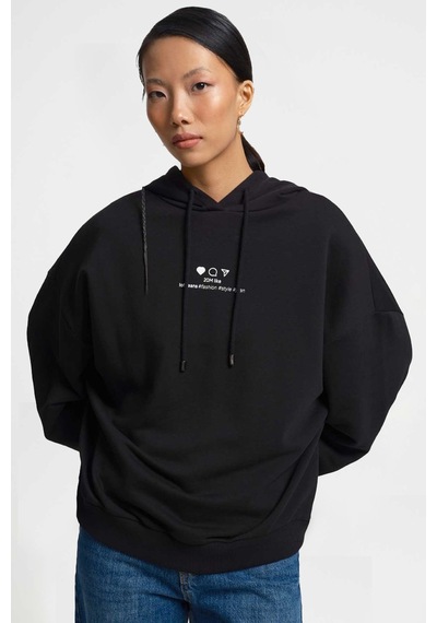 Kadın Sweatshirt Lf2034553 Siyah