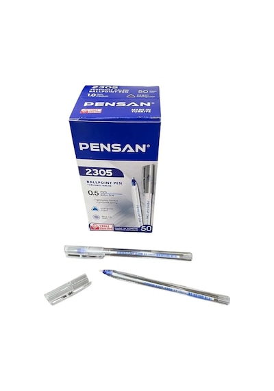 Pensan 2305 0.5mm 50li Üçgen Mavi Tükenmez Kalem