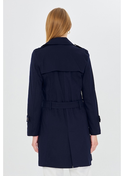Pastelastore Esnek Pamuk Gabardin Kısa 80cm Omuz Apoletli Kemerli Kadın Trençkot 1120 Koyu Lacivert Pastelastore Esnek Pamuk Gabardin Kısa 80cm Omuz Apoletli Kemerli Kadın Trençkot 1120 Koyu Lacivert