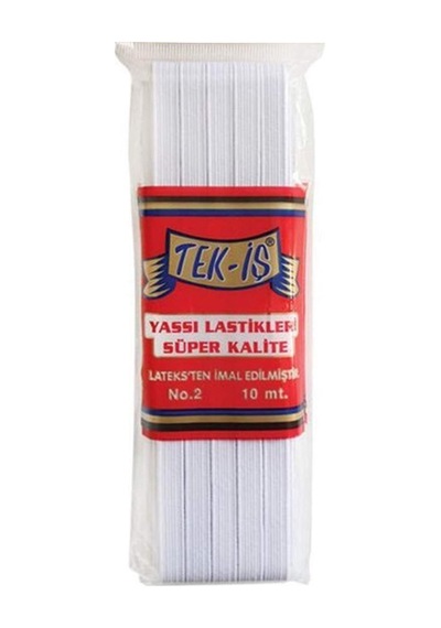 Tekis Lastik No:2 Yassı Lastik Şalvar Lastiği 10 Metre Diğer