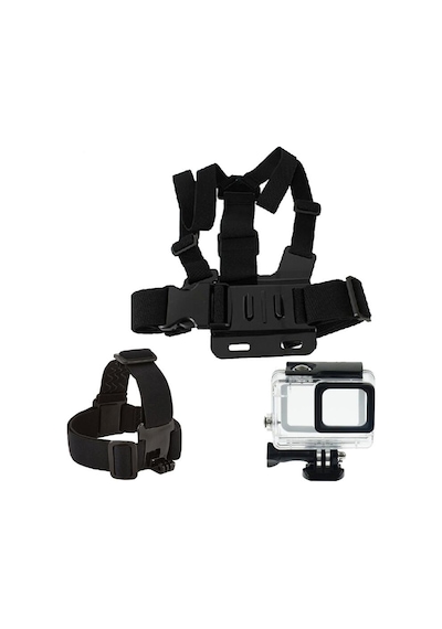 Gopro Hero 7 Su Geçirmez Kılıf 6 Parça Göğüs Kemeri Ve Kafa Bandı