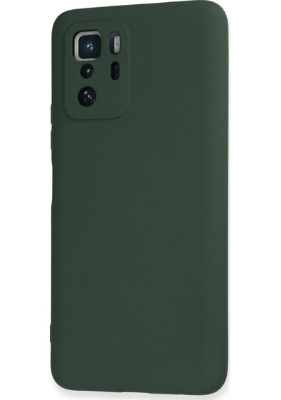 Gld-spt- Newface Xiaomi Poco X3 Gt Kılıf Nano İçi Kadife Silikon - Koyu Yeşil
