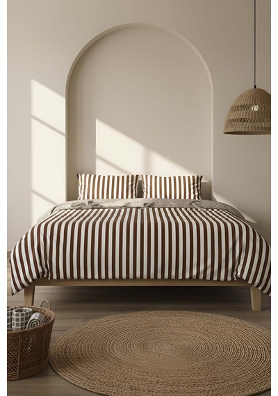 My Sleep Cinnamon Çift Kişilik %100 Pamuklu Nevresim Seti - 4 Parça Çeyiz Seti Çok Renkli