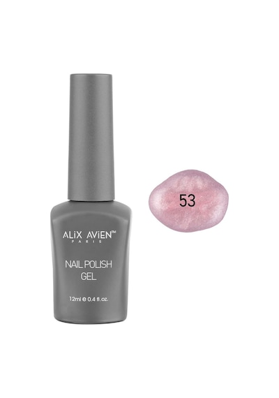 Alix Avien Işıltılı Açık Pembe Kalıcı Oje 53-yoğun Renk Veren Jel Oje 12 Ml-nail Uv Gel Polish 53