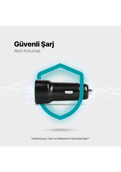 Ttec 2cks35s Smartcharger Duo 3.1a Araç Şarj Aleti Usb-c + Usb-a Siyah