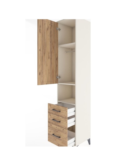 Hyperion Dolap 3 Raflı 3 Çekmeceli Tek Askılı 44x44x221 Aytaş... Aytaşı