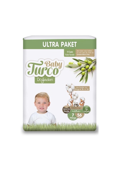 Baby Turco Doğadan 7 Numara Xxl Ultra 56 Adet