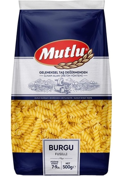 Mutlu Burgu Makarna 500 Gr X 20 Adet Sosları Iyi Tutan, Pratik Ve Lezzetli